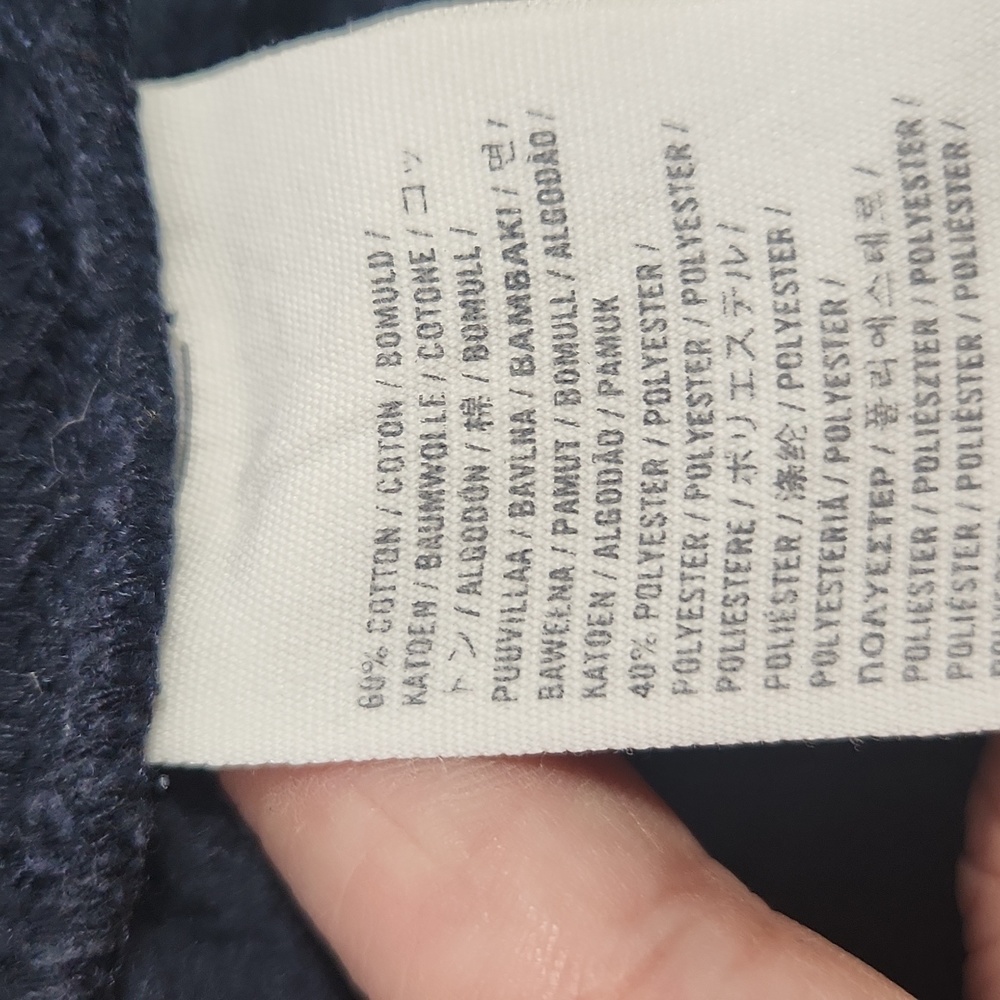 Hollister Navy Blue Logo Fleece Crop Joggers - Picture 10 of 10